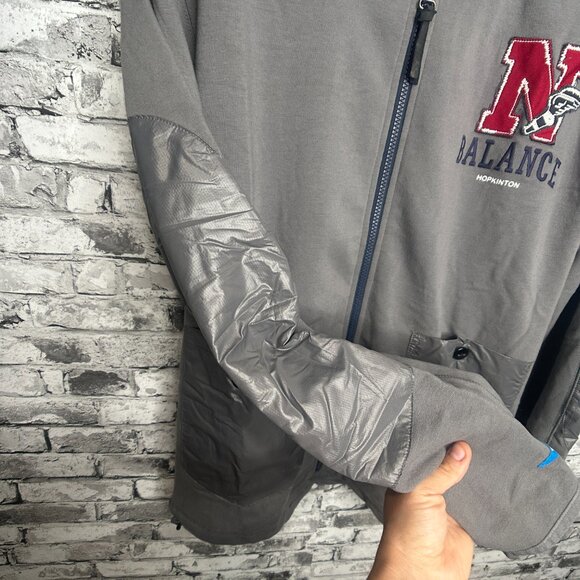 EUC New Balance Hopkinton Grey Zip Up Jacket Size Large - Picture 7 of 15